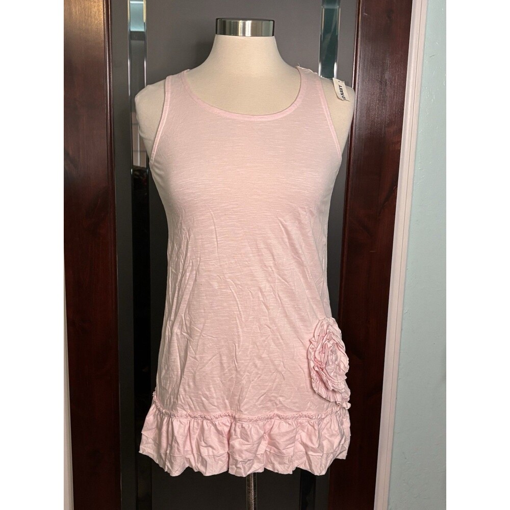 New Old Navy Girls Pink 3D Rose Ruffle Tunic 100% Cotton size XL 14
